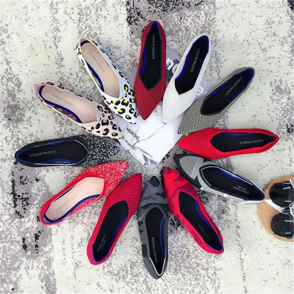 Women's Breathable Knit Pointed Summer Shoes