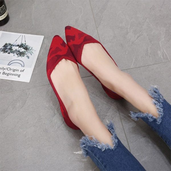 Women's Breathable Knit Pointed Summer Shoes - Image 3