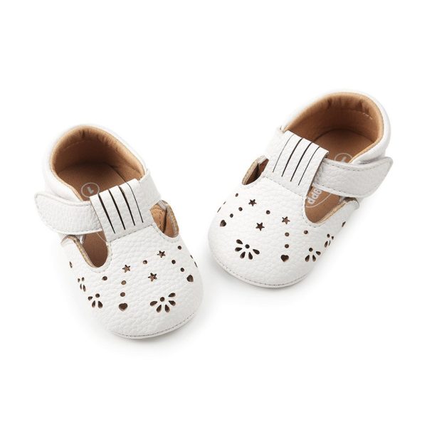 Baby Girl Shoes in White and Pink - Image 3