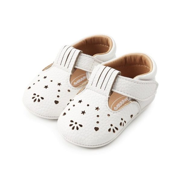 Baby Girl Shoes in White and Pink - Image 2