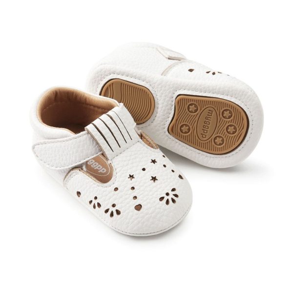 Baby Girl Shoes in White and Pink - Image 4