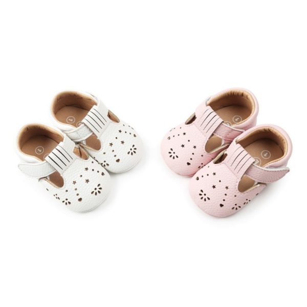 Baby Girl Shoes in White and Pink - Image 6